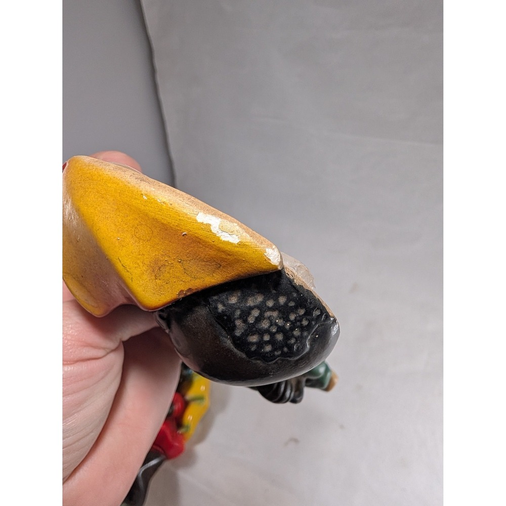 Vintage Chalkware Wall Plaques – Girl and Boy with Blue Umbrellas - Picture 11 of 11